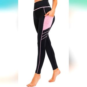 High Waist Yoga Pants with Pockets for Women, Tummy control SIZE XLARGE